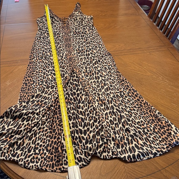 Vintage Silky Leopard Print Vanity Fair Maxi Slip Dress Chemise Slinky Gown - Picture 6 of 16